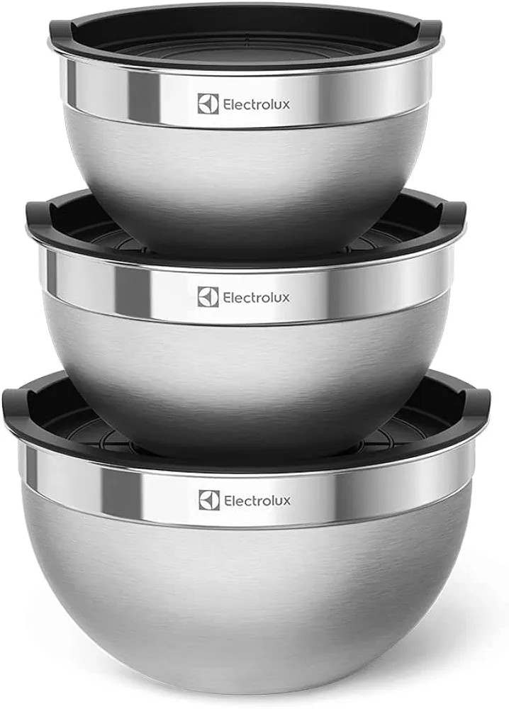 Conjunto de Bowls Tigelas de Inox com Tampa Plástica Electrolux | Amazon (BR)