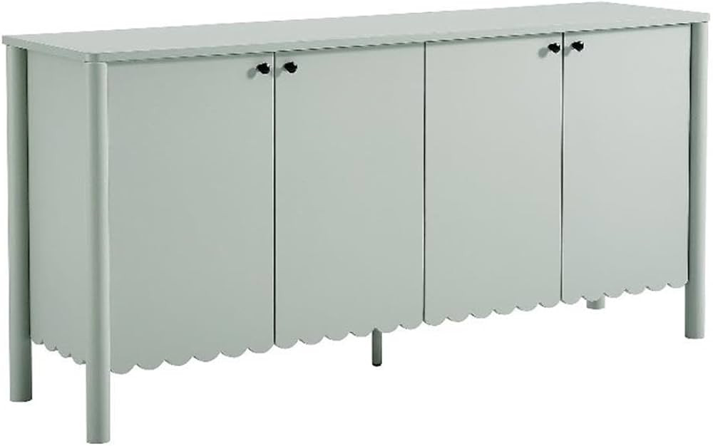Modway Emmeline 4-Door Scalloped Sideboard in Sage | Amazon (US)