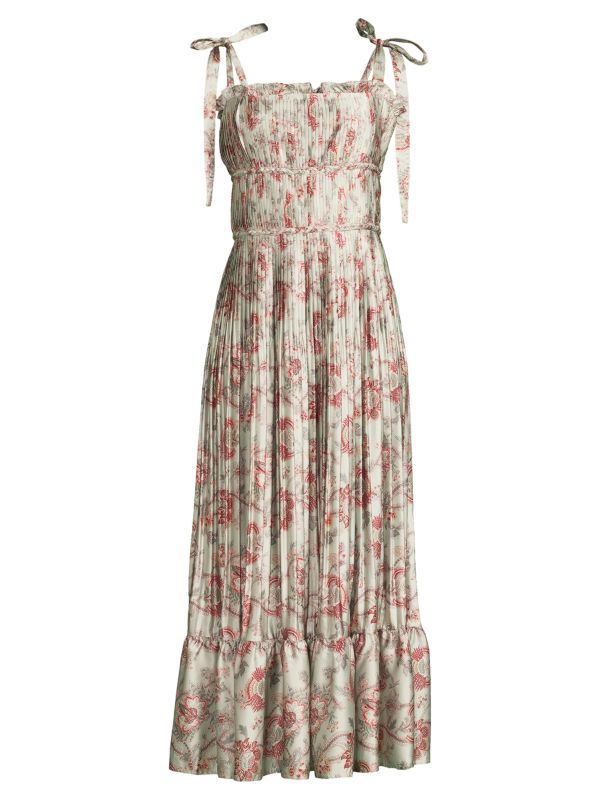 Polo Ralph Lauren Pleated Floral Maxi Dress on SALE | Saks OFF 5TH | Saks Fifth Avenue OFF 5TH