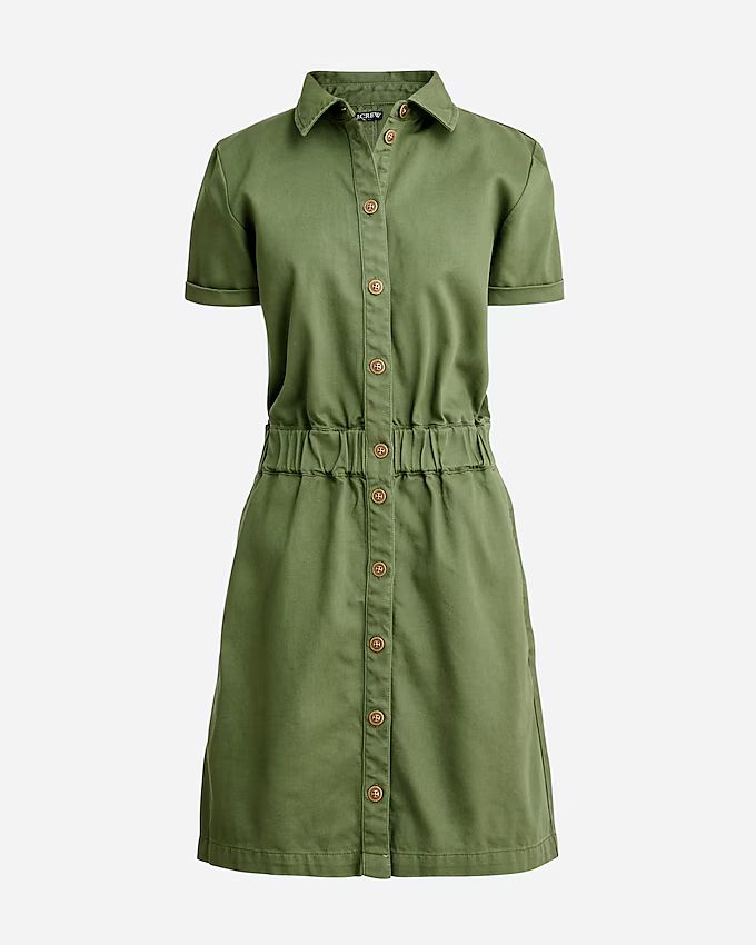 Button-front chino dress | J.Crew US