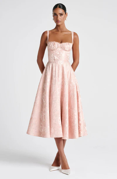Amity Midi Dress - Soft Peach | Babyboo (global)