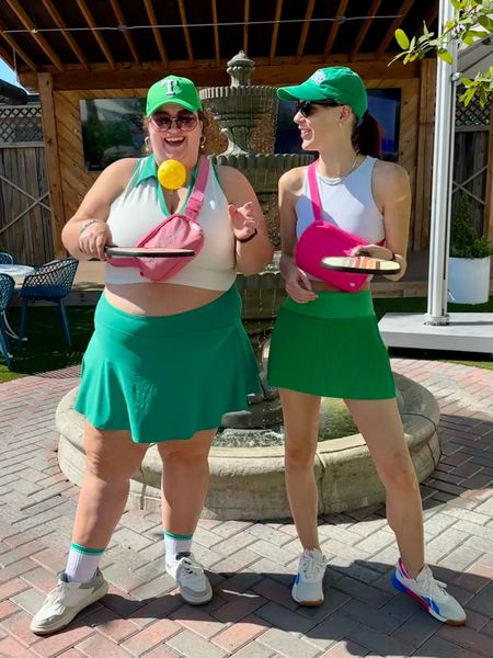 We are pickleball girlies 🥒 🎾 

Both of our outfits are over a year old—Kat’s is from old navy, and Summer’s is from target. BUT! Old navy has a very similar set this year that’s kind of inverted: the top is green with a white trim collar, and the skort is also green with white trim. It’s linked! (Lowkey considering getting the set in another color??)

#LTKActive #LTKPlusSize #LTKFindsUnder50