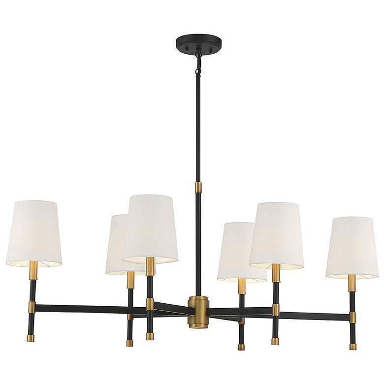 Savoy House Brody 41" Wide 6-Light Shade Chandelier | Lamps Plus