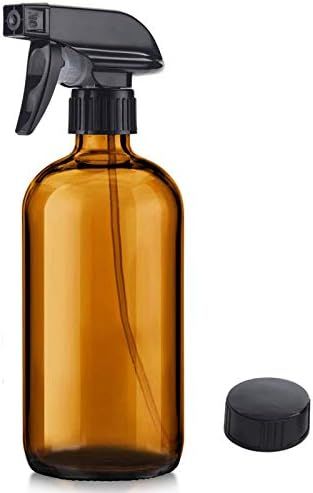 Glass Spray Bottle, Niuta 16 OZ Amber Glass Empty Spray Bottles with Labels for Plants, Pets, Essent | Amazon (US)