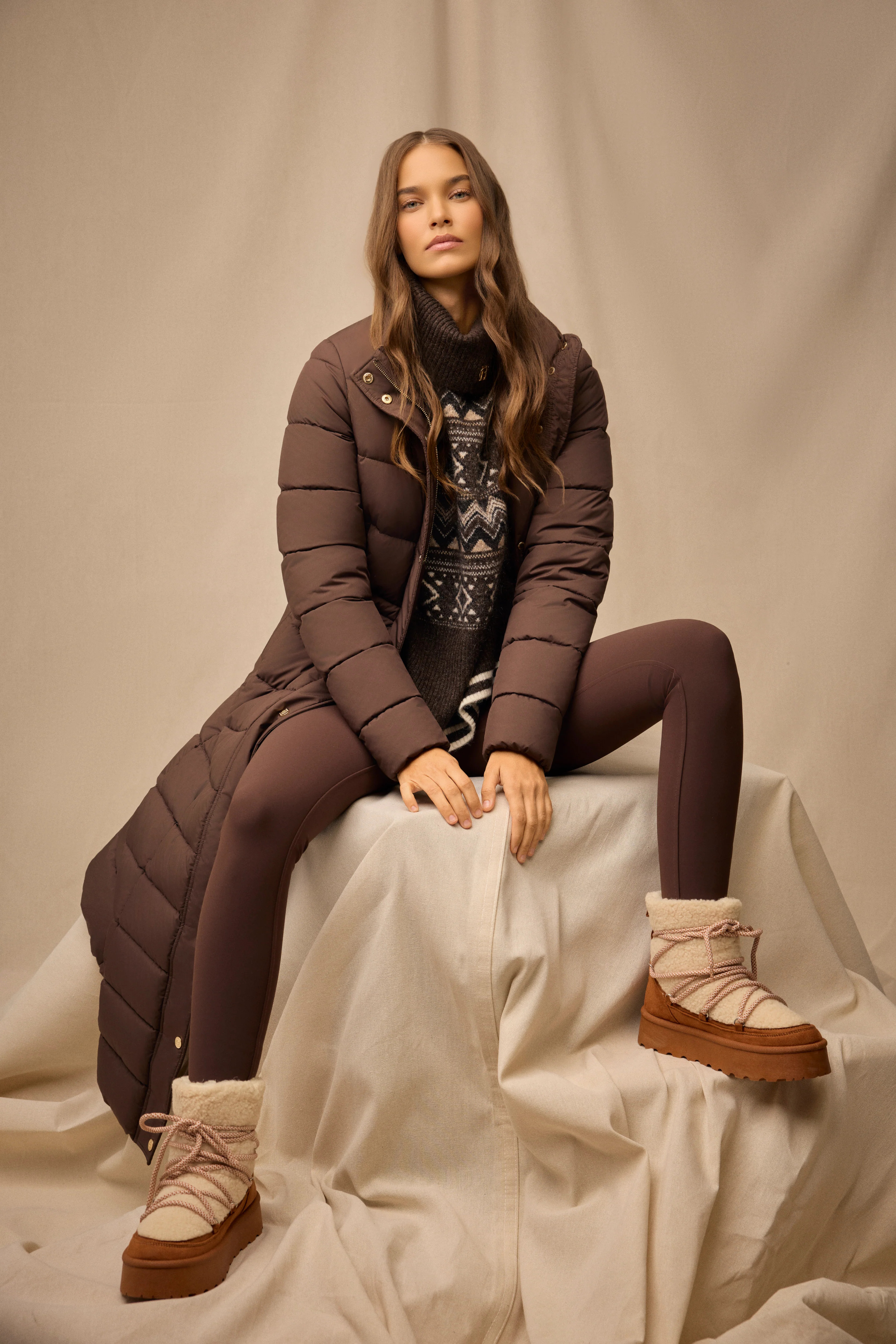 Milton Longline Coat (Chocolate) | Holland Cooper