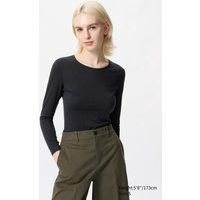 Uniqlo - Heattech Crew Neck Long Sleeved Thermal Top - Black - XL | UNIQLO (UK)