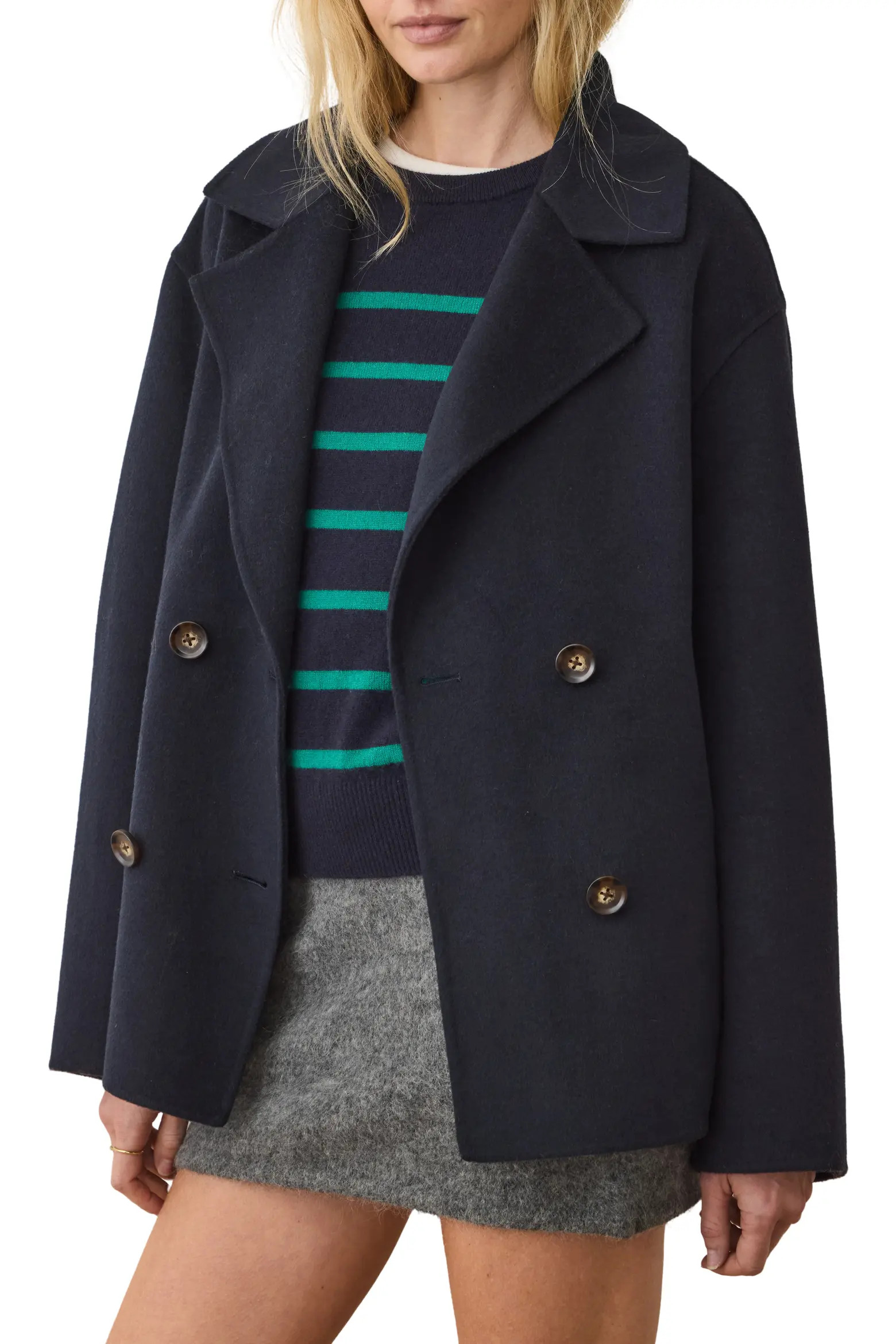Colette Wool Blend Peacoat (Women) | Nordstrom | Nordstrom