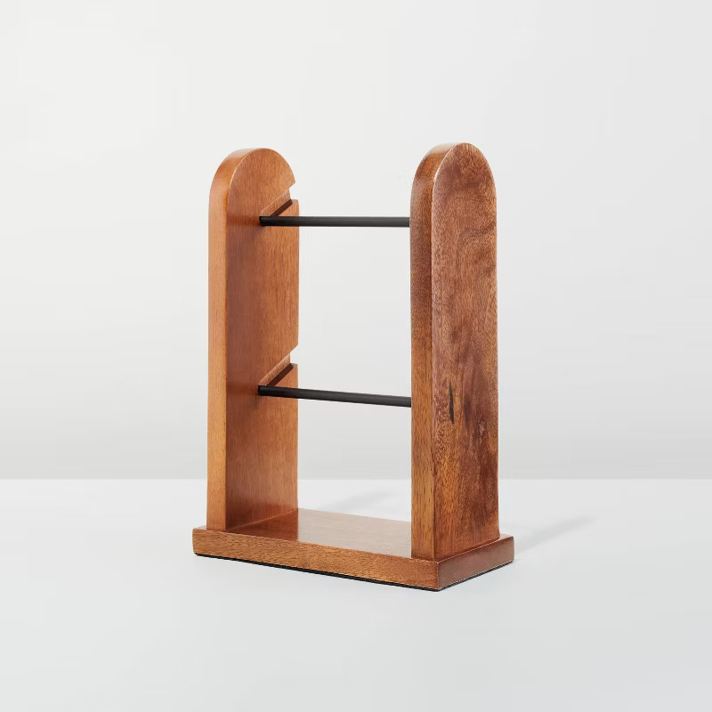 Wood & Metal Ribbon Spool Holder Brown/Black - Hearth & Hand™ with Magnolia | Target