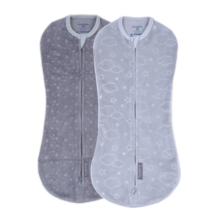 SwaddleMe Pod in Soft & Cozy Velboa Swaddle Wrap - Clouds & Stars - 0-2 Months - 2pk | Target