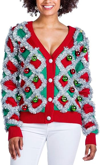 Tipsy Elves Classic Cute Cardigan Ugly Christmas Sweaters for Women with Fun Patterns and Animals | Amazon (US)
