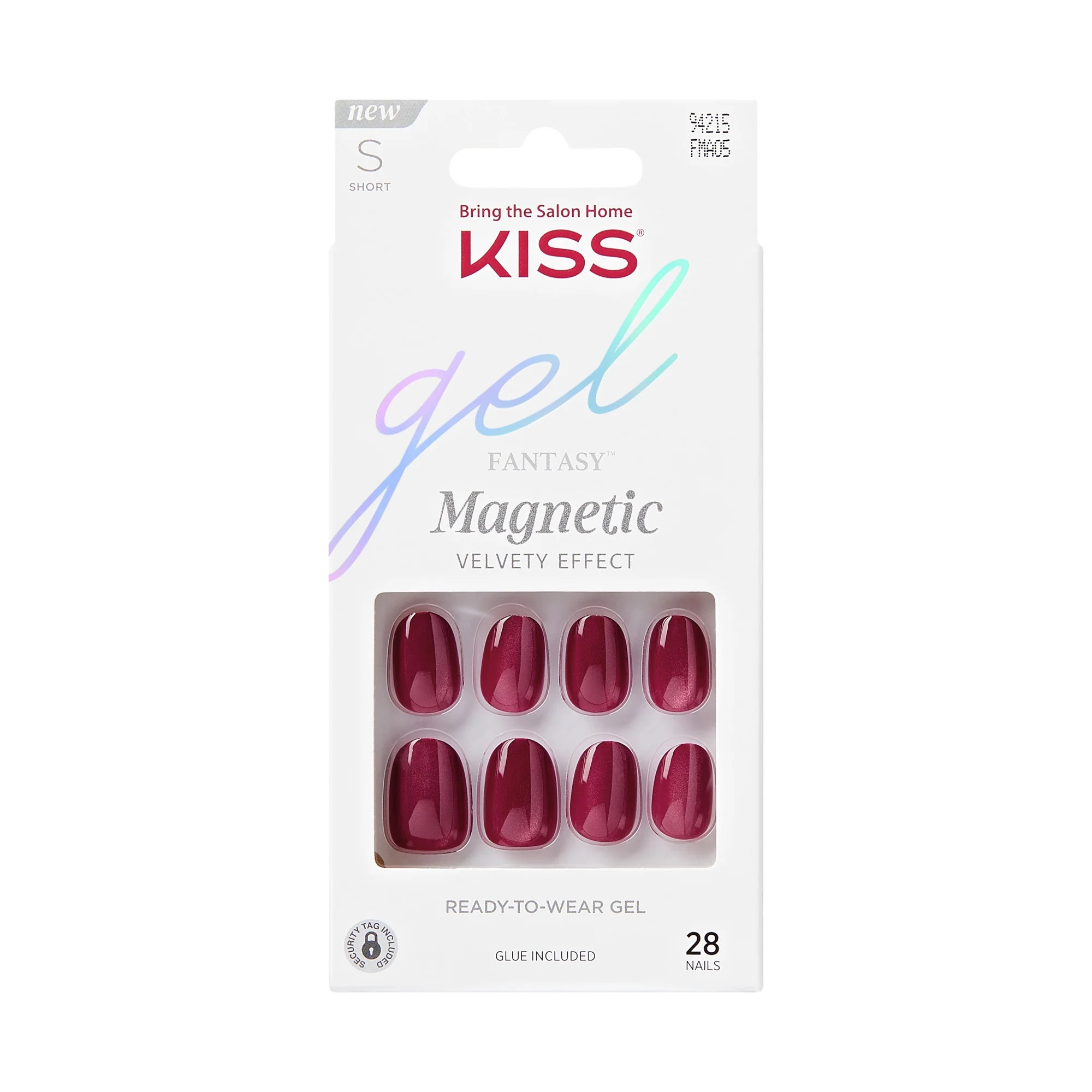 KISS Gel Fantasy Magnetic Press On Nails, ‘Set Us Free’, Red, Short Oval, 28 Count | Walmart (US)