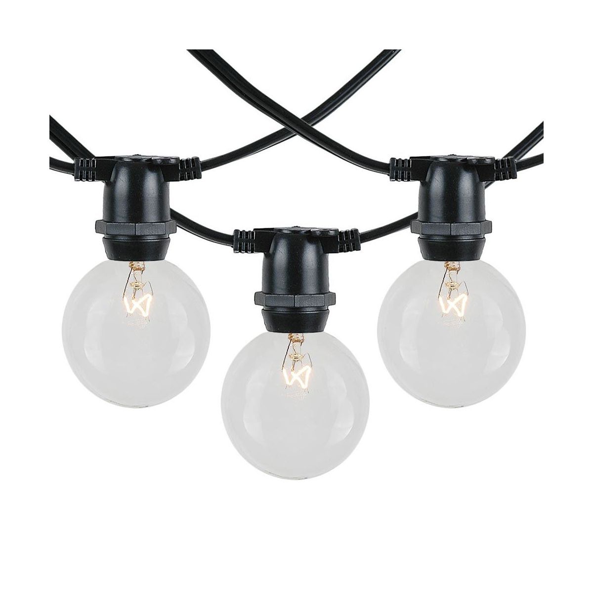 Novelty Lights Globe Outdoor String Lights with 25 In-Line Sockets Black Wire 25 Feet | Target