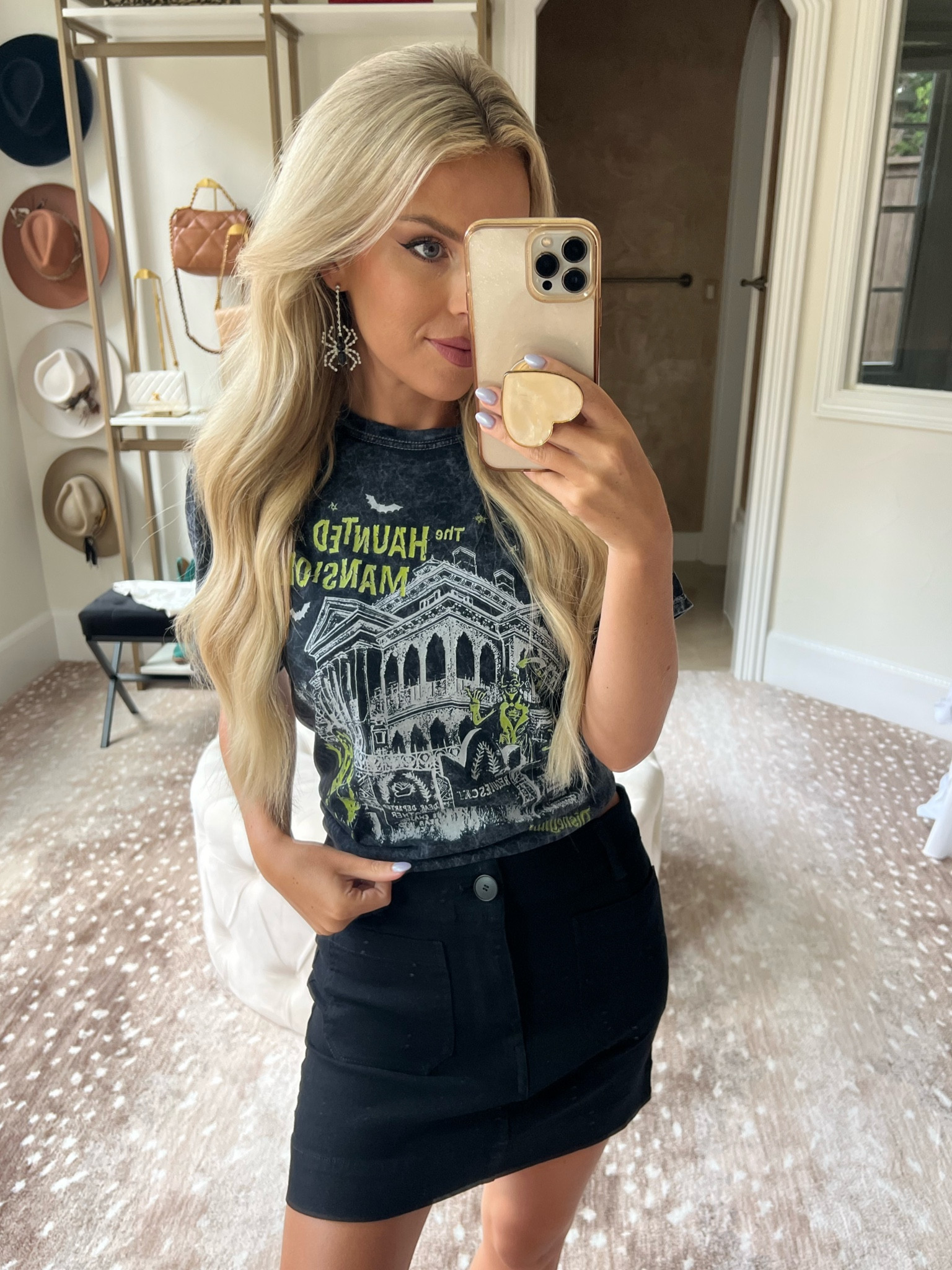 Halloween graphic tee. Haunted mansion shirt 