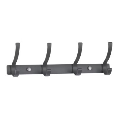 REGALWOVEN Wall Mount Entryway Bedroom Coat Hat Rack with 4 Hooks 1 Pc Gray | Target