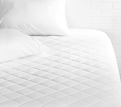 AmazonBasics Hypoallergenic Quilted Mattress Topper Pad Cover - 18 Inch Deep, Twin | Amazon (US)