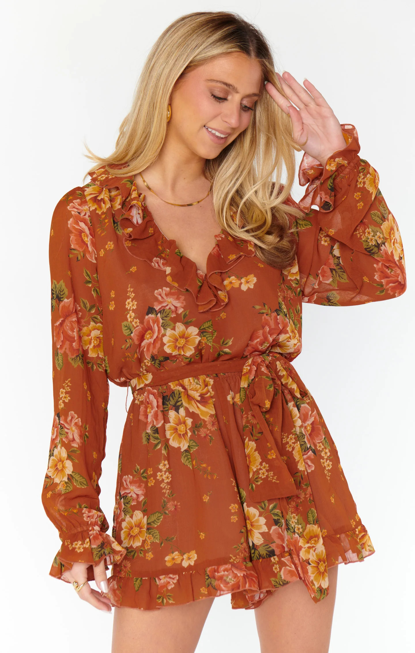 Raquel Ruffle Romper ~ Garden Harvest | Show Me Your Mumu