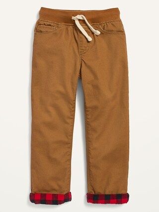 Cozy-Lined Twill Pull-On Pants for Toddler Boys | Old Navy (US)
