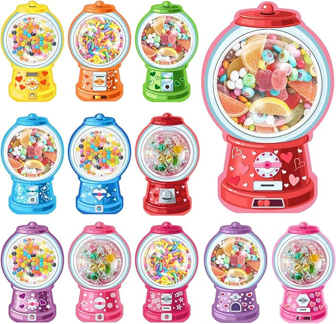 48 Pack Valentine's Day Candy Cards for kids Valentine Greeting Cards Set with Plastic Dome Funny... | Amazon (US)