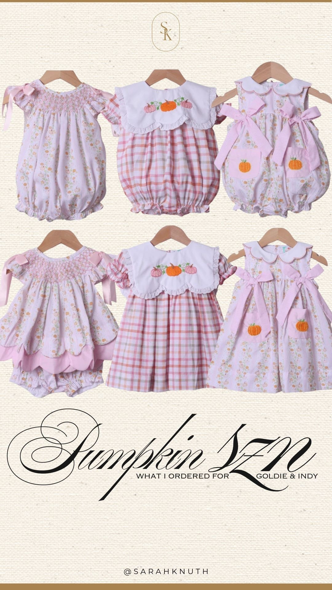 Pumpkin outfit, fall outfit for little girls, smocked outfit 

#LTKSeasonal #LTKKids #LTKBaby