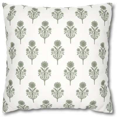 Block Print Inspired Floral Pillow Cover | Botanical Aesthetic Throw Pillow | Wayfair North America