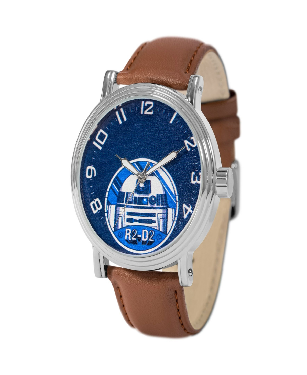 ewatchfactory Men's Disney Star Wars R2-D2 Alloy Brown Leather Strap Watch 44mm | Macys (US)