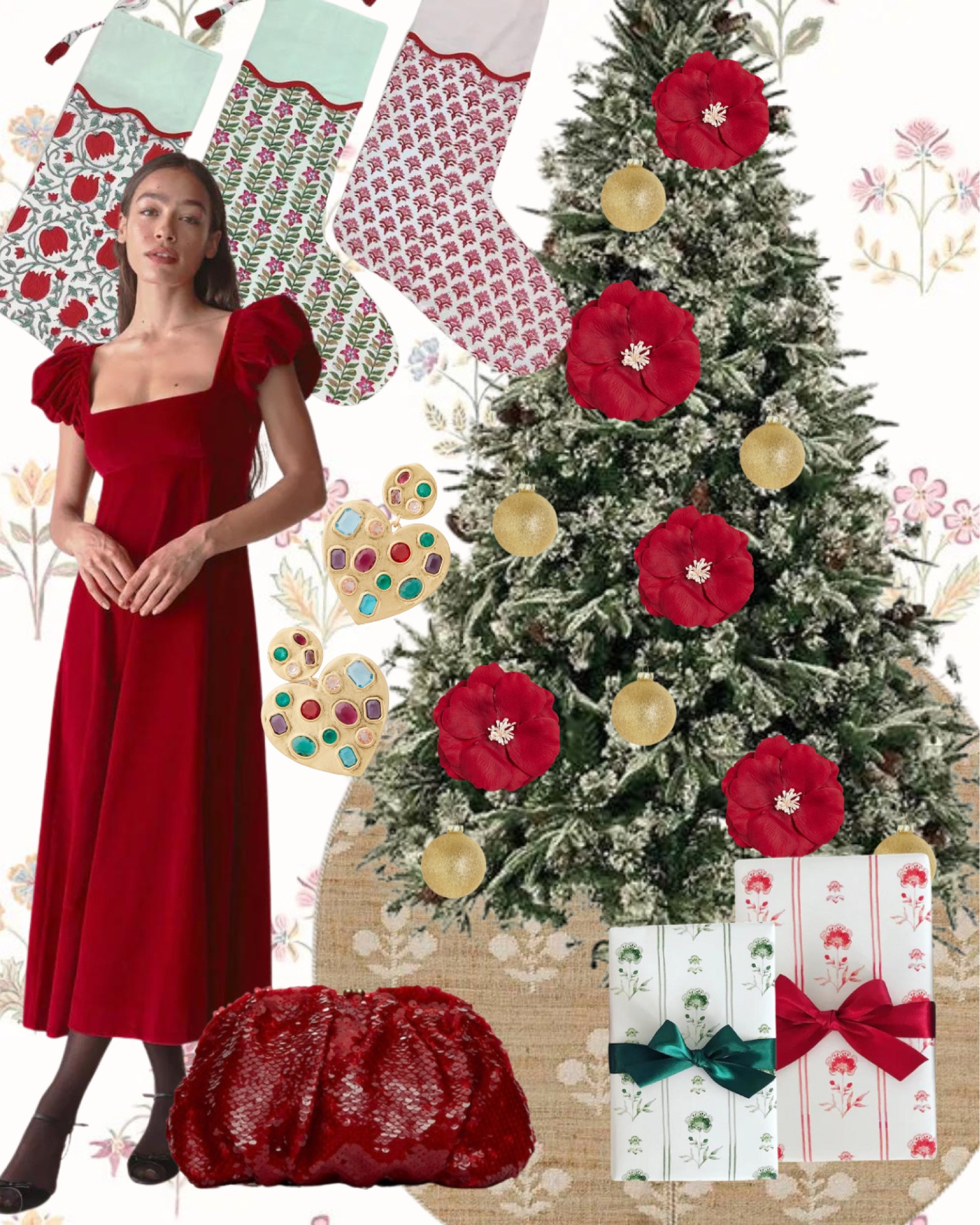 Holiday decor, party dress, Christmas, holiday style, evening bag, sequin clutch, puff sleeve dress, Christmas tree skirt, block print stockings, wrapping paperr

#LTKparties #LTKSeasonal #LTKHoliday