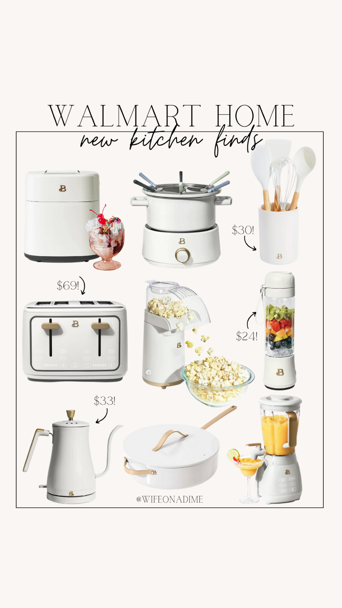 New Walmart kitchen finds! Love the beautiful collection! ✨ #ad #walmarthome #walmartgroceries 

Walmart, Walmart home, Walmart kitchen, Walmart finds, Walmart favorites, beautiful kitchen collection, appliances, white, gold, utensils, kitchen finds, kitchen favorites, portable blender, toaster, fondue set, kettle, gooseneck kettle, popcorn maker, ice cream maker, frozen drink maker, slushee maker, non stick pan, saute pan, white kitchen, gold kitchen, drew barrymore, spring finds, spring favorites 

#LTKhome #LTKFind
