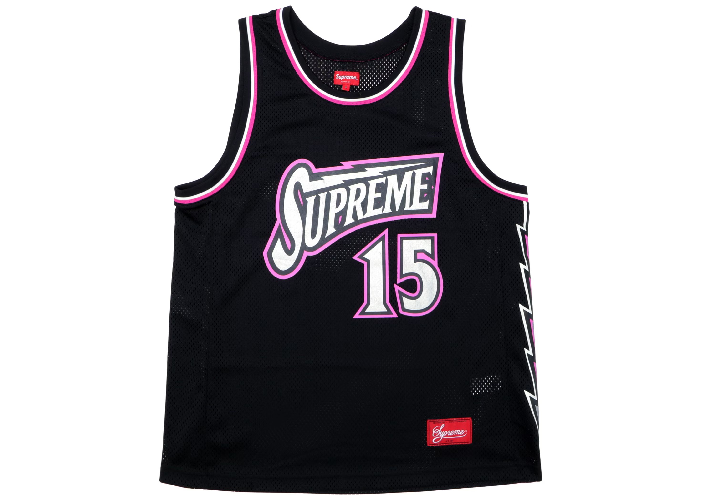 Supreme Bolt Basketball Jersey Black | StockX