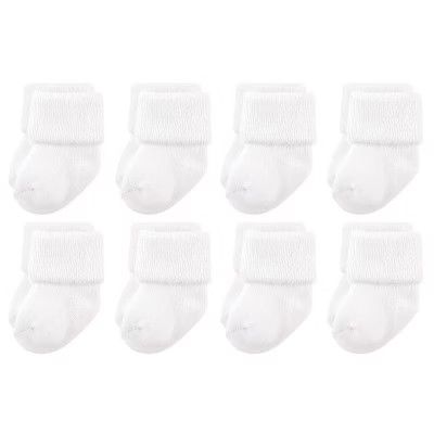 Luvable Friends Baby Unisex Newborn and Baby Terry Socks, White | Target