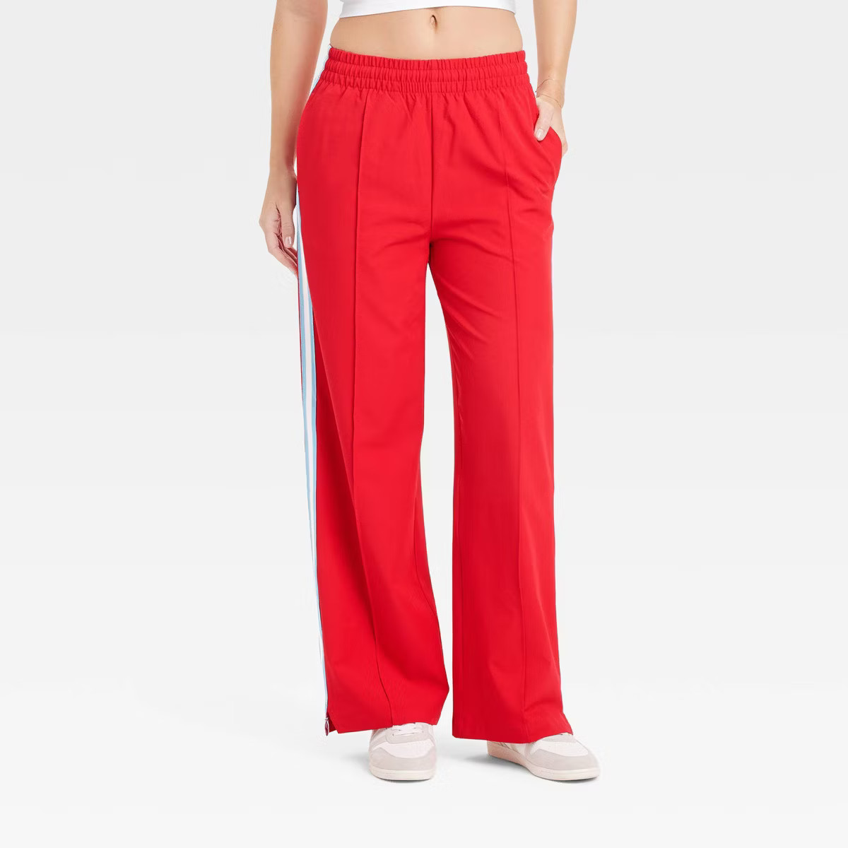 Women's Woven High-Rise Track Pants - All In Motion™ | Target