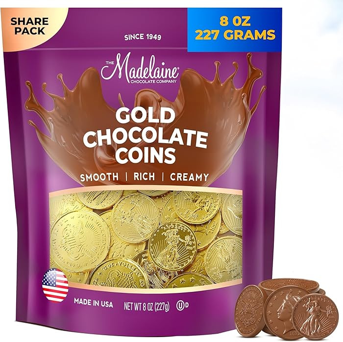 Madelaine Gold Chocolate Coins for St. Patrick’s Day - Individually Wrapped Candy Basket Filler... | Amazon (US)