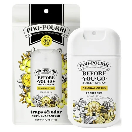 Poo-Pourri Original Citrus Pocket Sprayer, Lemon + Bergamot + Lemongrass, Before-You-Go Toilet Spray, 1 Oz | Walmart (US)