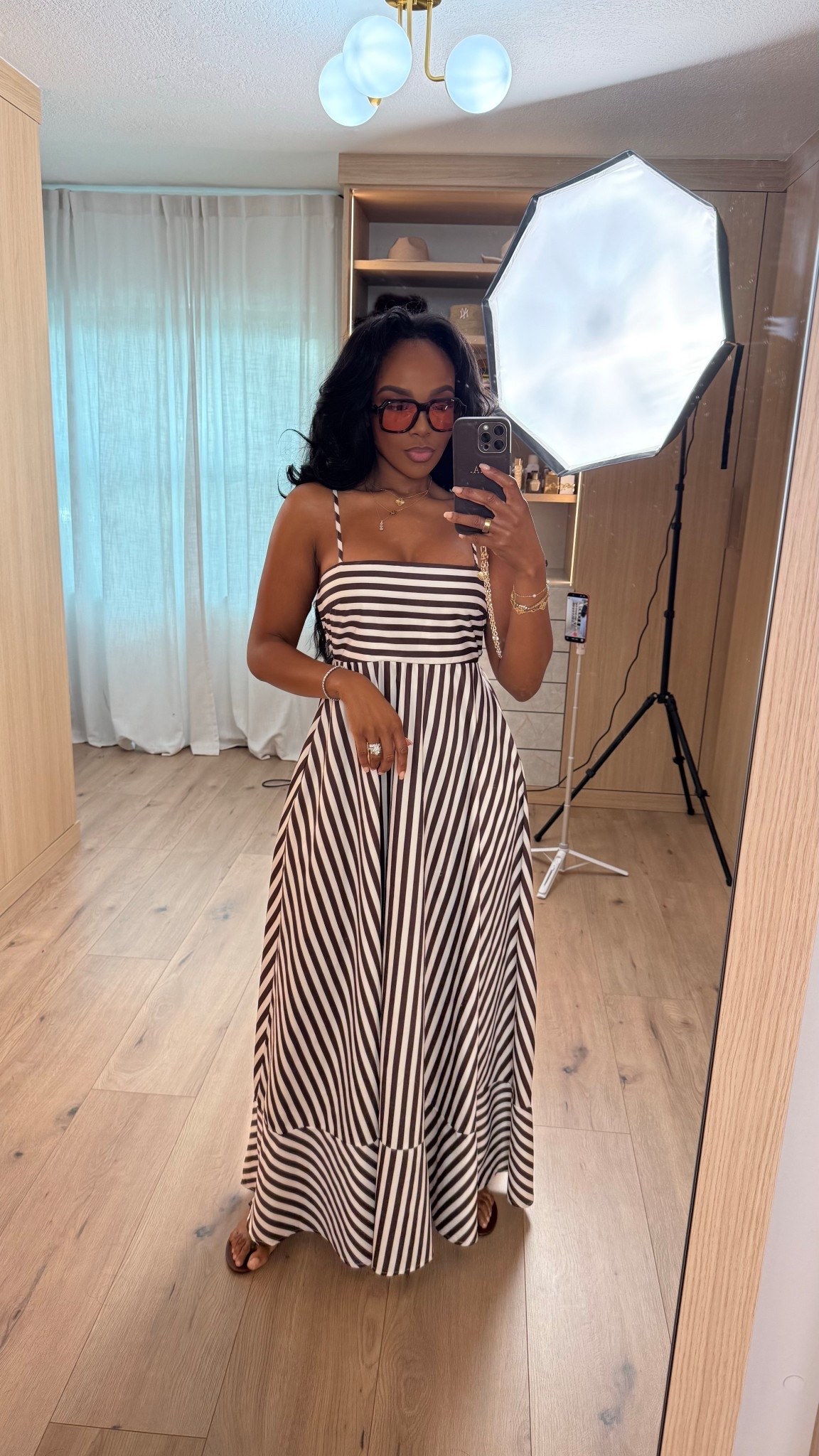 Light, effortless, and endlessly wearable — this striped maxi is one of those throw-on-and-go pieces that always looks put together. The flowy silhouette, flattering stripe pattern, and easy movement make it perfect for warm days when you still want a polished look.

Styled multiple ways, this dress works from casual daytime plans to vacation dinners, which means the cost per wear drops fast. Add flats for daytime, heels for evening, or layer with a denim jacket for a relaxed vibe.

Perfect for brunch, vacations, summer dinners, weekend outings, and casual events.

📏 Sizing & Fit Details  
Size Small  
Height: 5'4"  
Weight: 138 lbs  
Bust: 34D  
Waist: 27"  
Hips: 40"

Tap to get details and shop this look.

Striped maxi dress, summer maxi outfit, vacation dress, effortless style, cost per wear fashion, casual chic outfit

Follow me on Instagram and YouTube @kirasfashionfinds 

#LTKPetite #LTKootd #LTKTravel