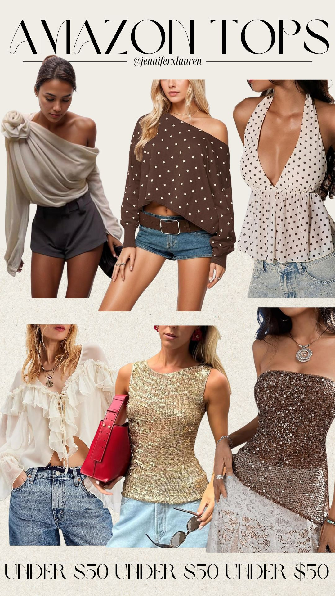 Going out tops for $50 

 #LTKFindsUnder50 #LTKFindsUnder100 #LTKStyleTip