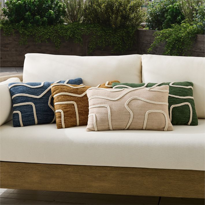 Outdoor Abstract Roping Pillow | West Elm (US)