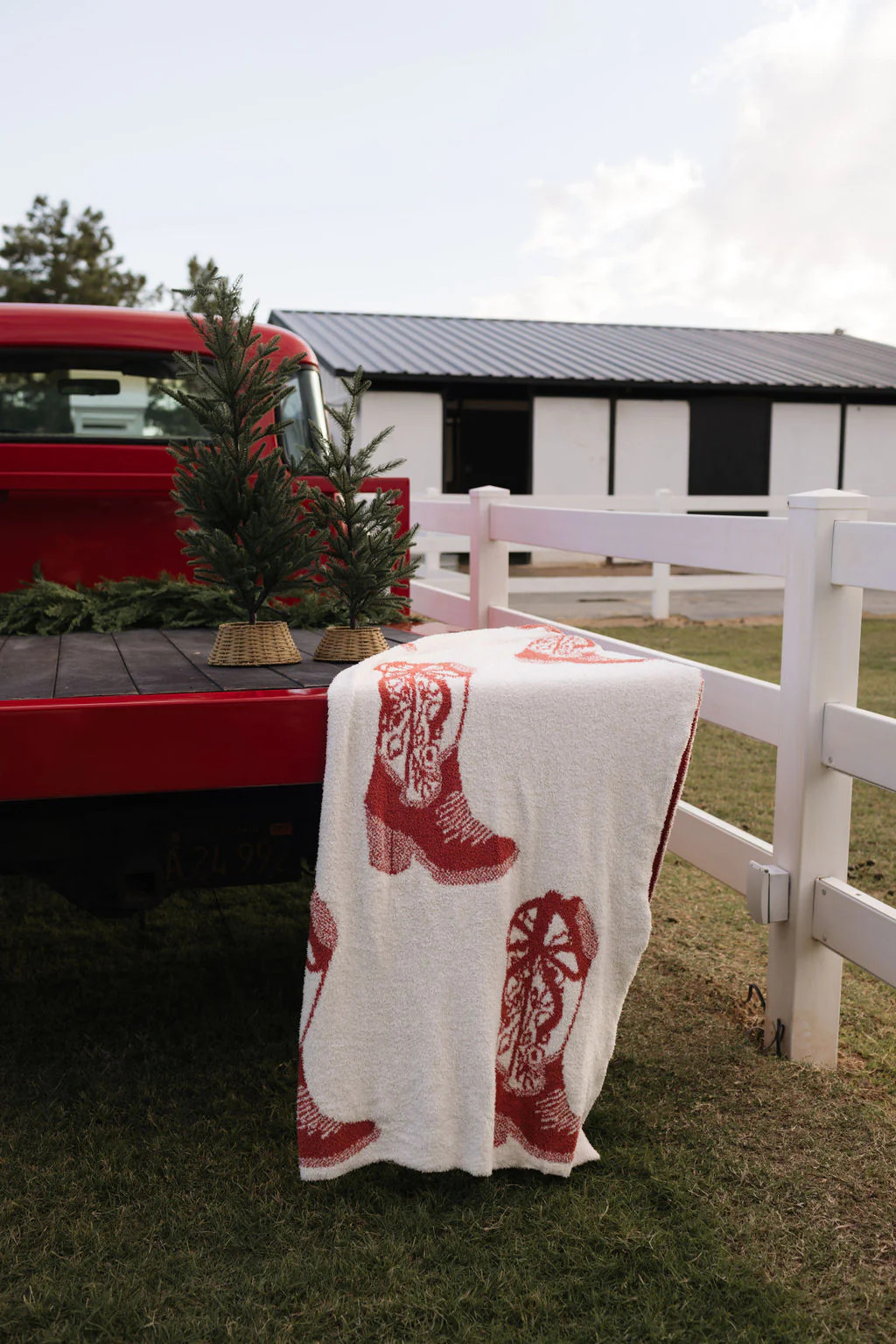 Plush Blanket | Cowgirl Christmas | Forever French