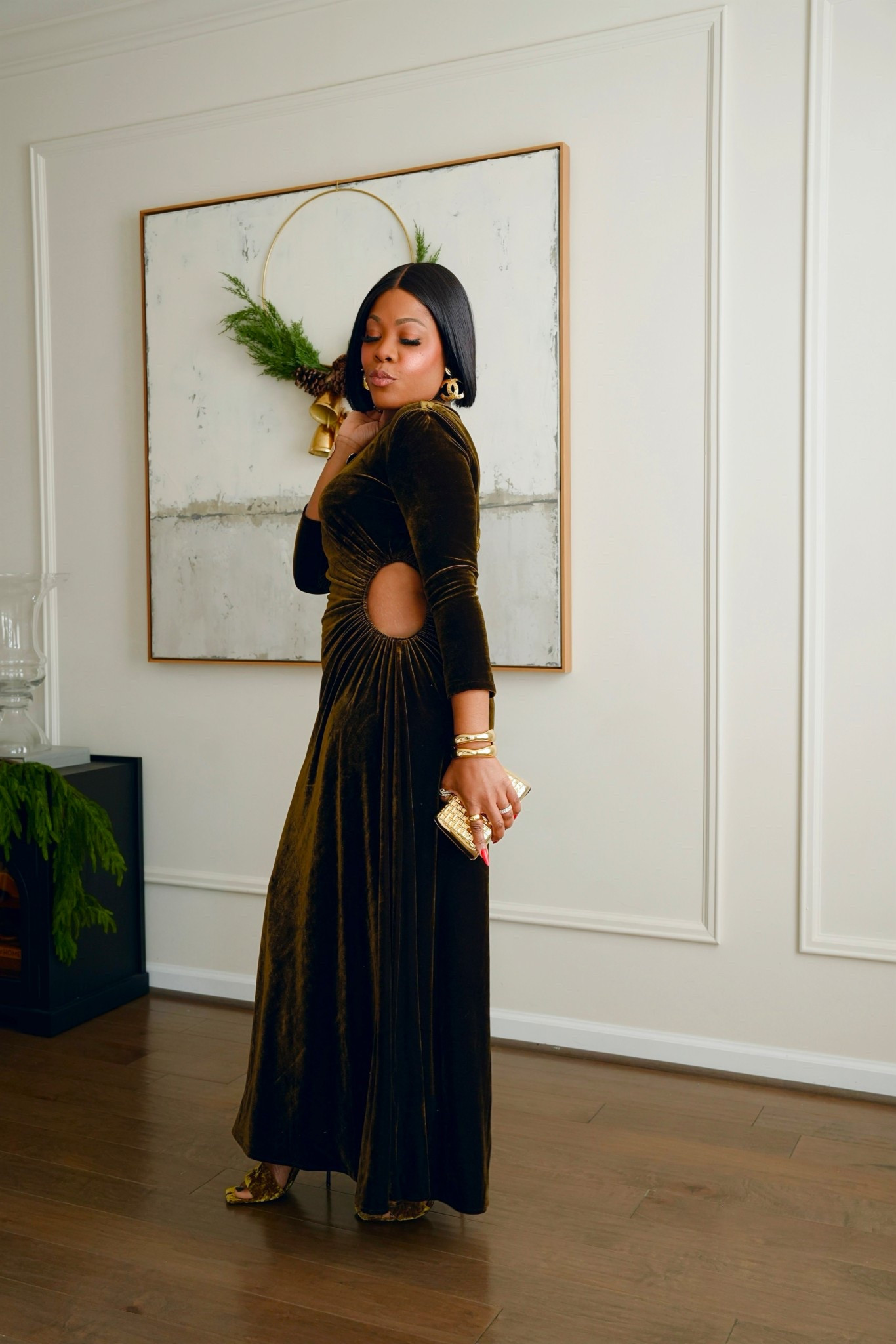 Holiday party dress under $100. This one is only $59.99. The quality and fit is amazing. The velvet fabric makes it perfect for the holidays and the cut out is super cute and faltering. Fall party outfits , fall wedding guest dress , holiday party dress, Christmas party outfit 

#LTKHoliday #LTKSeasonal #LTKMidsize