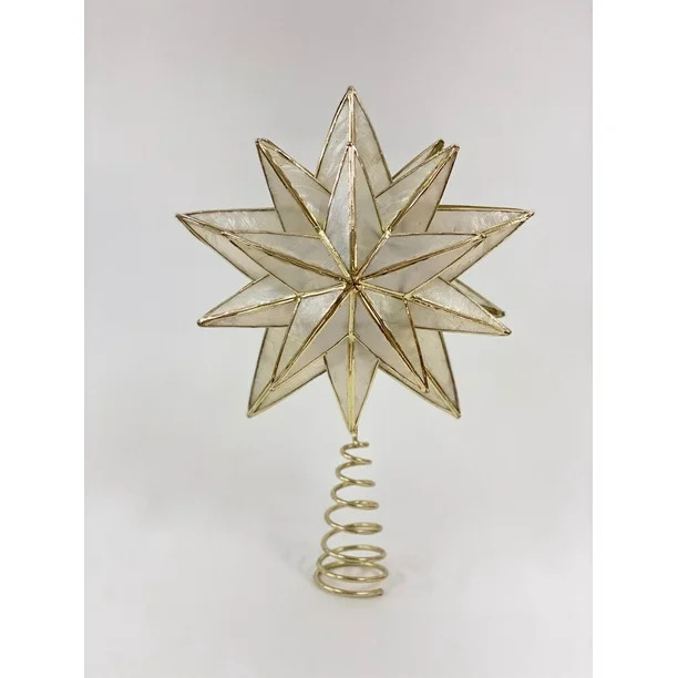 Holiday Time Capiz Tree Topper, Gold - Walmart.com | Walmart (US)