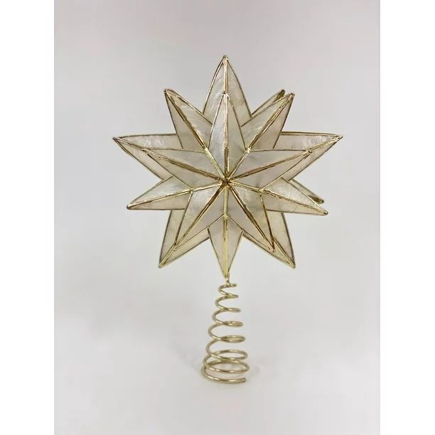 Holiday Time Capiz Tree Topper, Gold | Walmart (US)