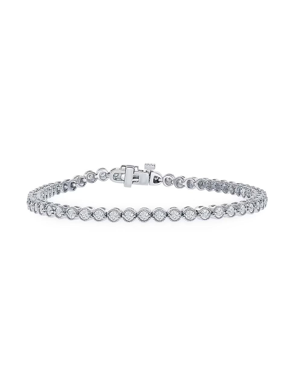 14K White Gold & 5.08 TCW Diamond Tennis Bracelet | Saks Fifth Avenue