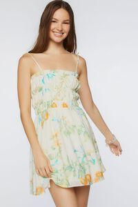 Floral Print Tie-Strap Mini Dress | Forever 21 (US)