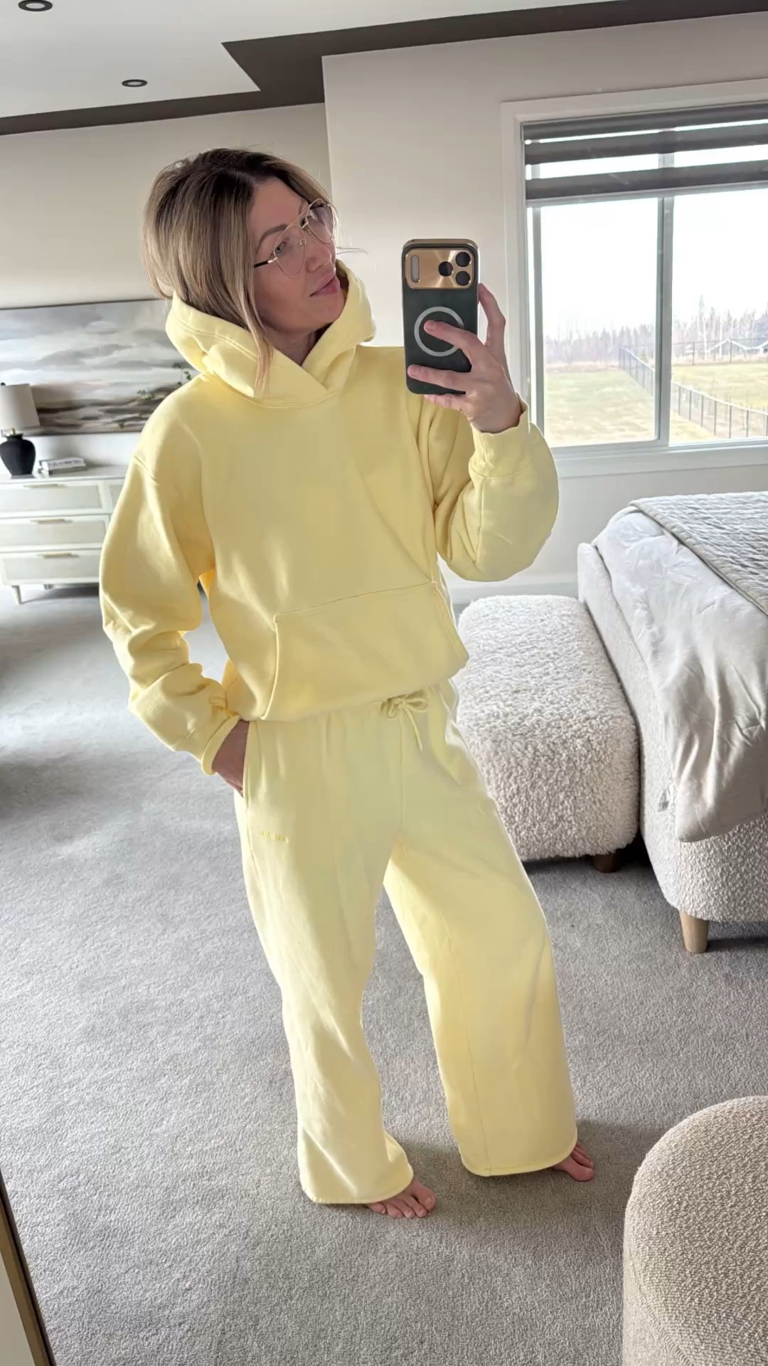    Tell me you love cozy without telling me
Love a matching set and this colour is everything! Wearing size large in hoodie, and small in pants, medium in bra 💛 @Aritzia 

#LTKcanada #LTKsummer #LTKstyletip
