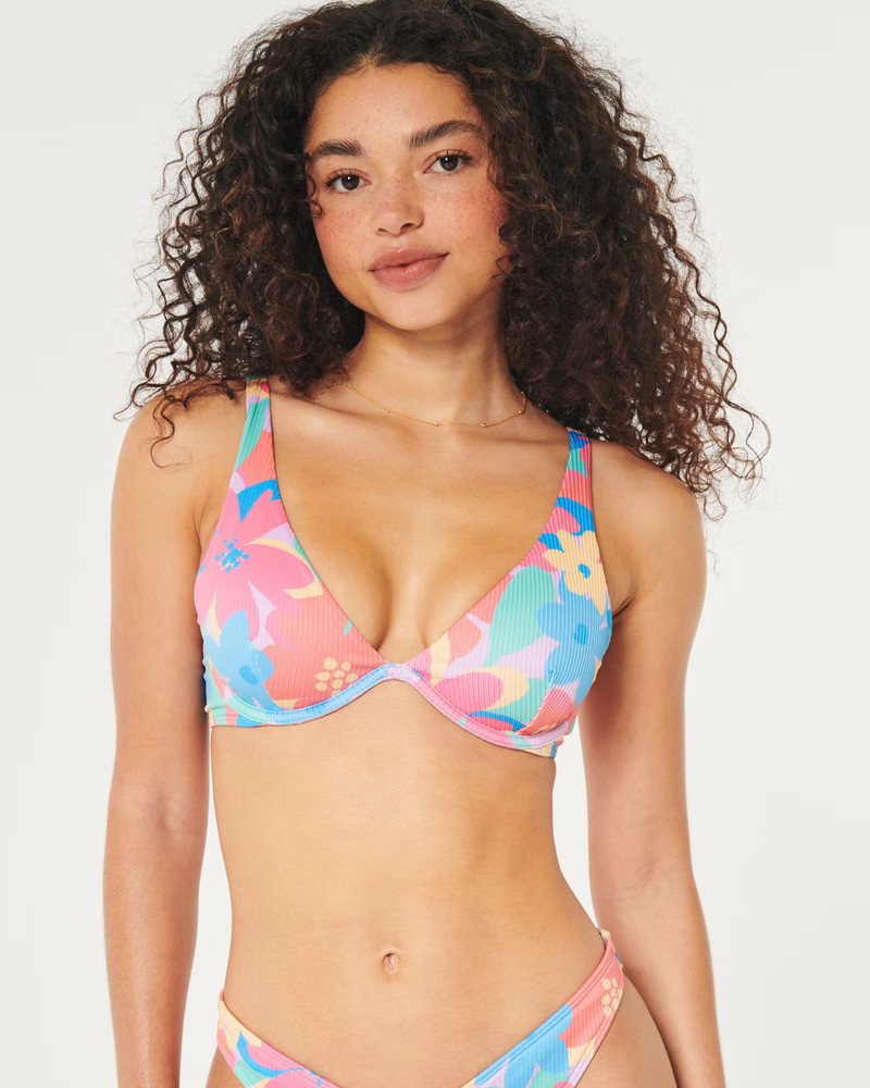 High Apex Ribbed Underwire Bikini Top | Hollister (US)