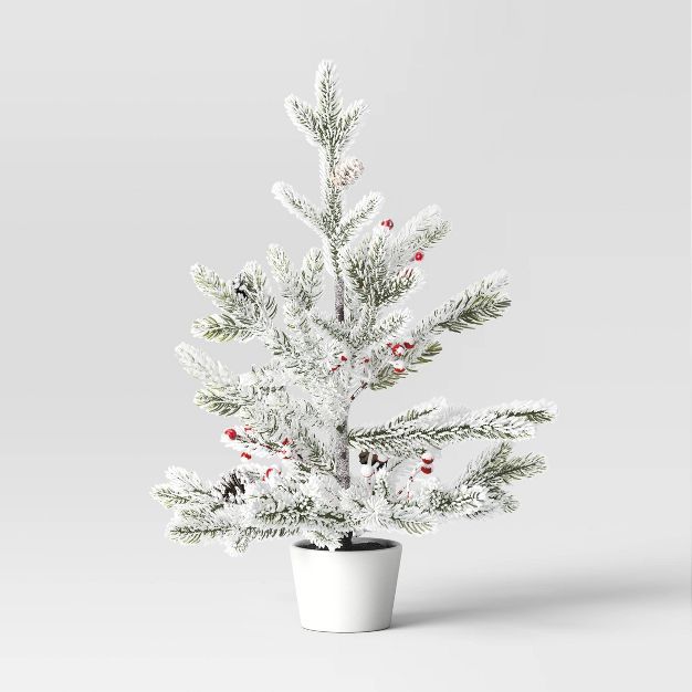 Medium Lightly Flocked Red Berry Artificial Tree - Threshold™ | Target