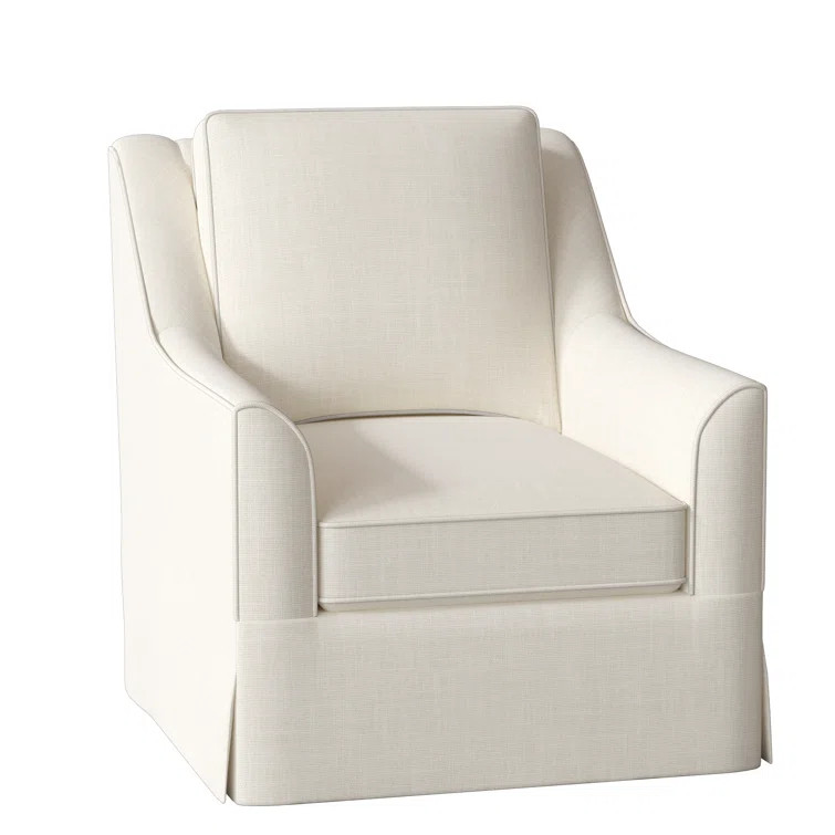 Bella 30'' Wide Cotton Swivel Armchair | Wayfair North America