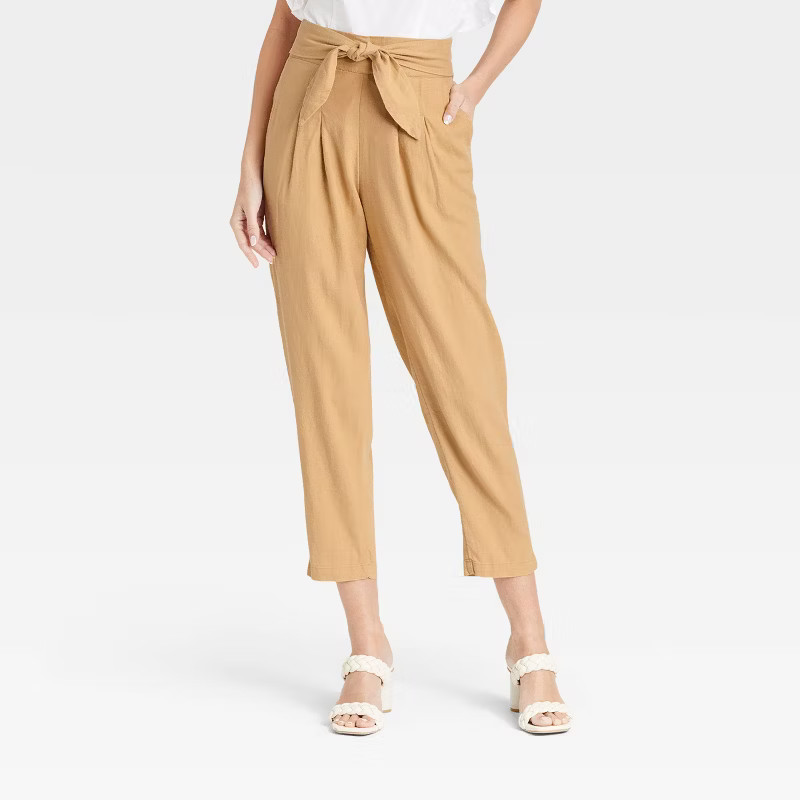 Women's Mid-Rise Relaxed Fit Tapered Pants - Who What Wear™ | Target