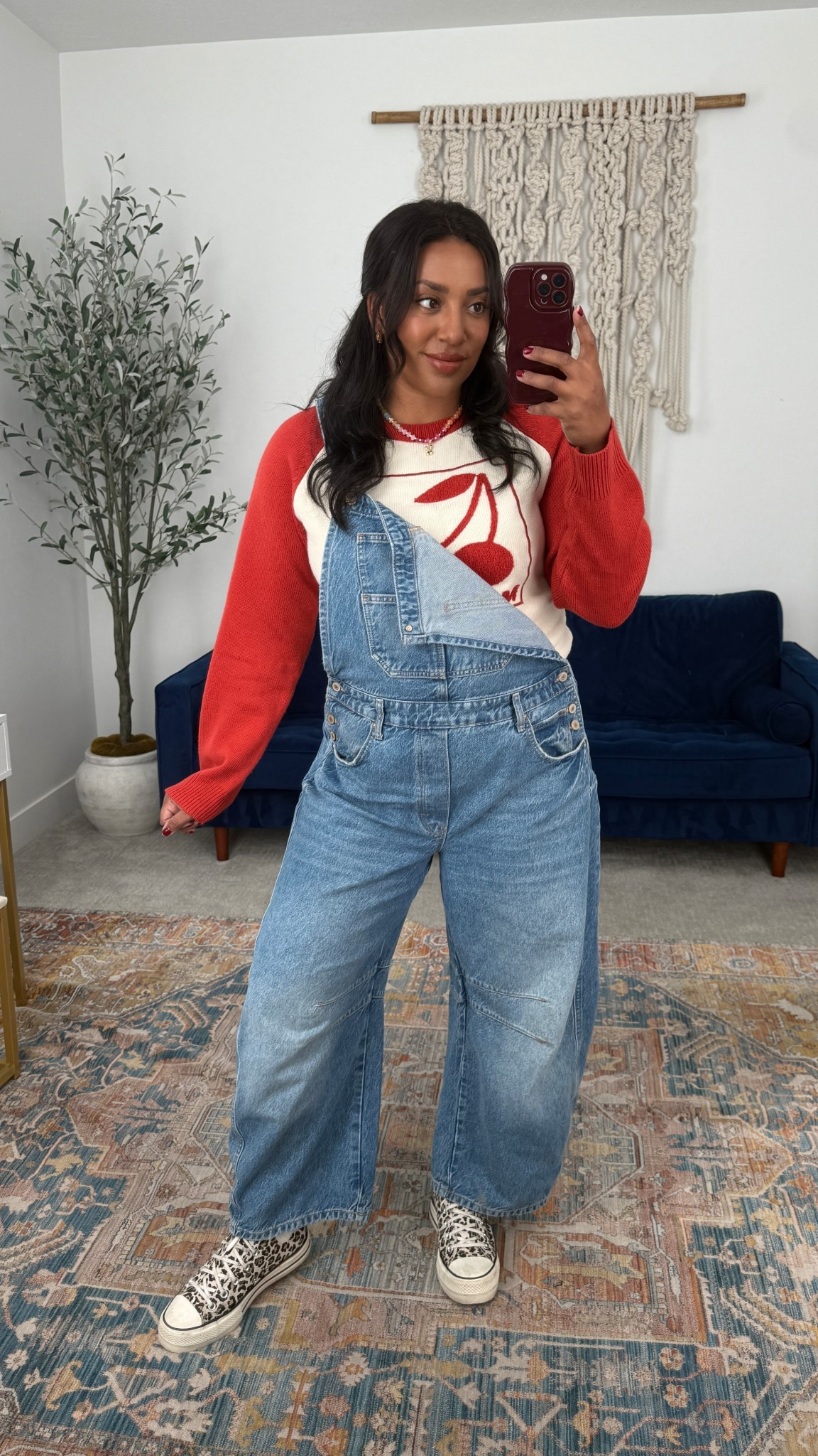 What I wore today! Size XL in sweater and overalls! Code: 20krychele on Bohme!
Free people, Bohme 

#LTKootd #LTKmomlife #LTKMidsize