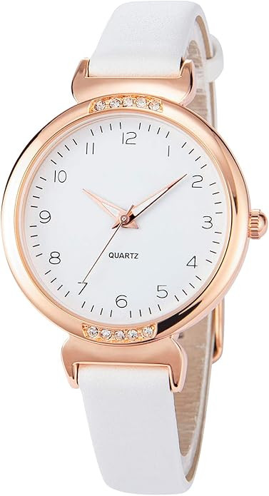 NUOVO Women's Silicone Sports Watch - Crystal Accented Leather Strap Analog Display | Amazon (US)