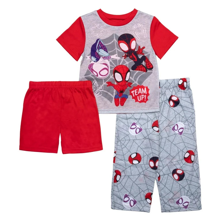 Character Toddler Top, Pants and Shorts Pajama Set, 3-Piece, Sizes 12M-5T | Walmart (US)