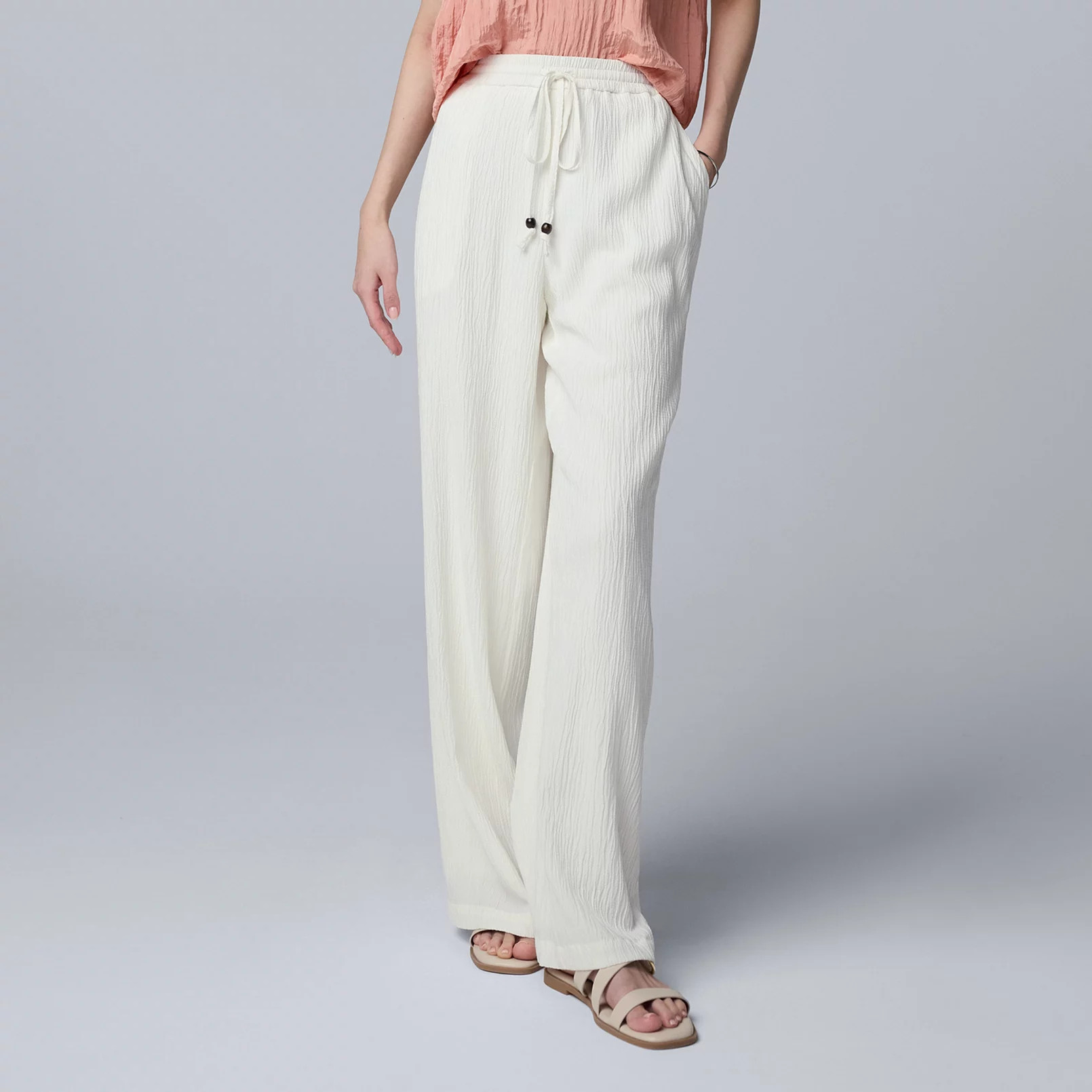 Women's Simply Vera Vera Wang Elastic Waist Wide Leg Pants | Kohl's